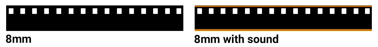 8 mm film strip