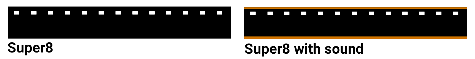 Super 8 film strip