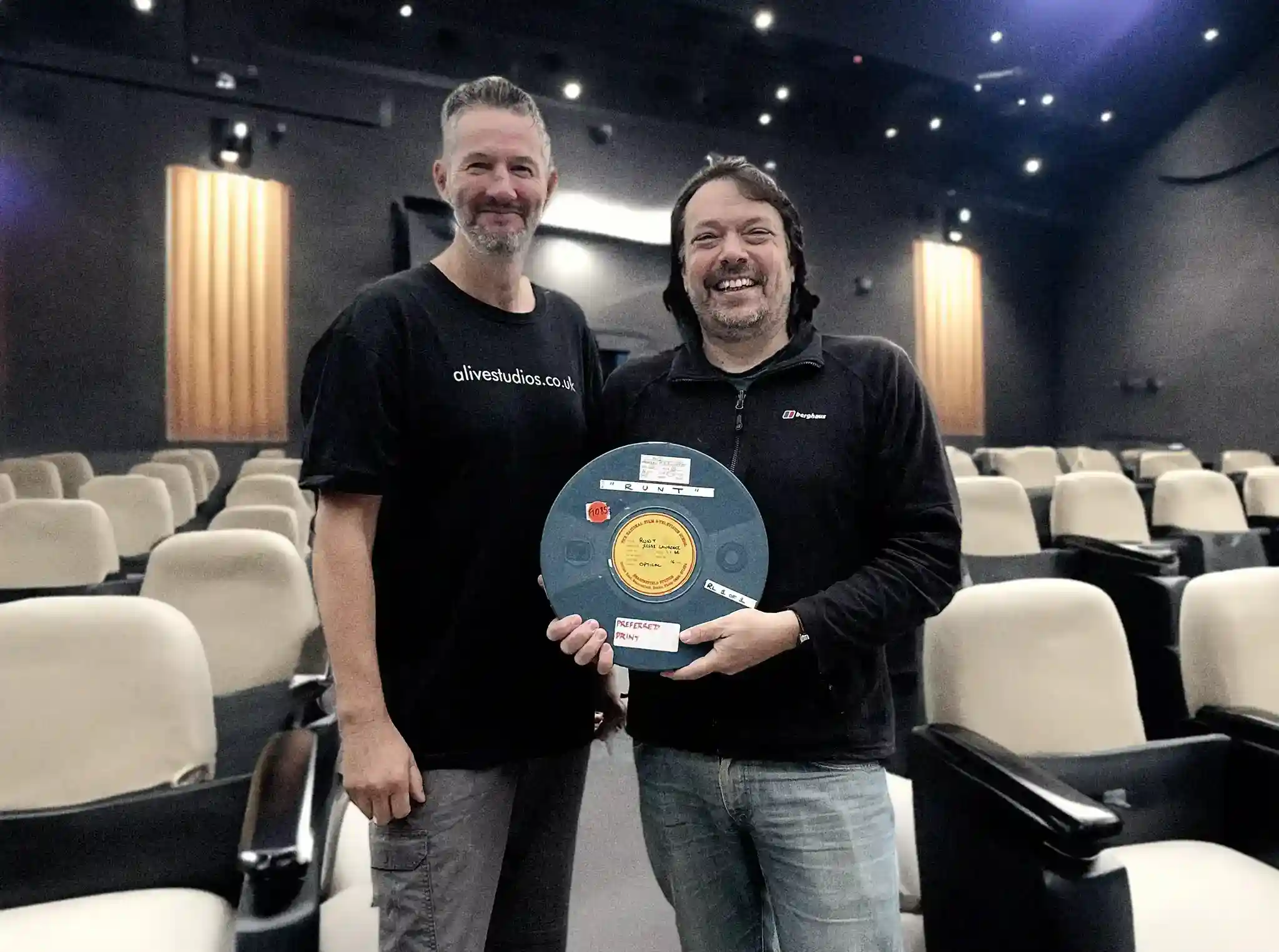 Jesse and Steven with 16mm film reel