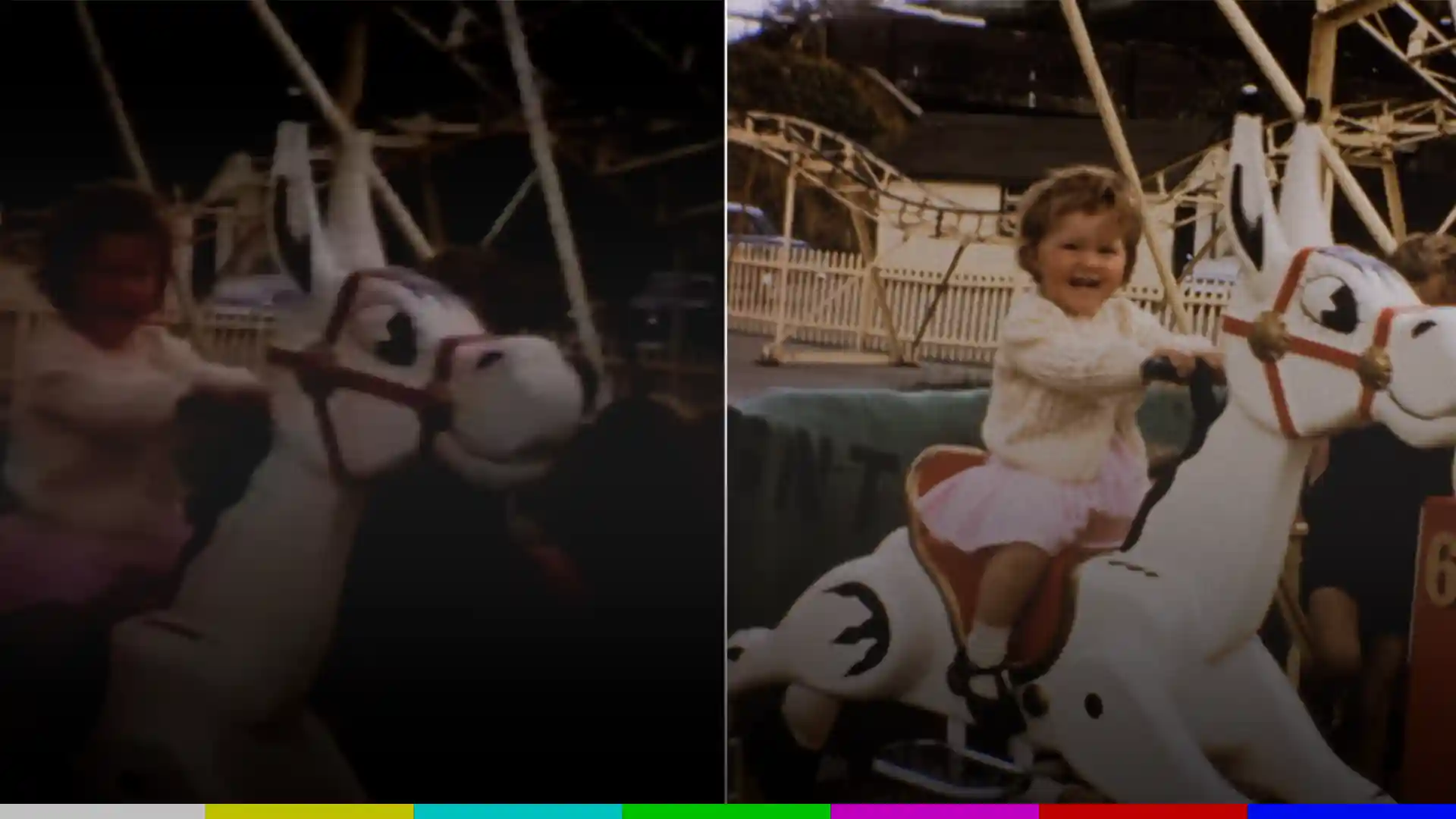 Old VHS tape transfer vs Original 8mm film scan