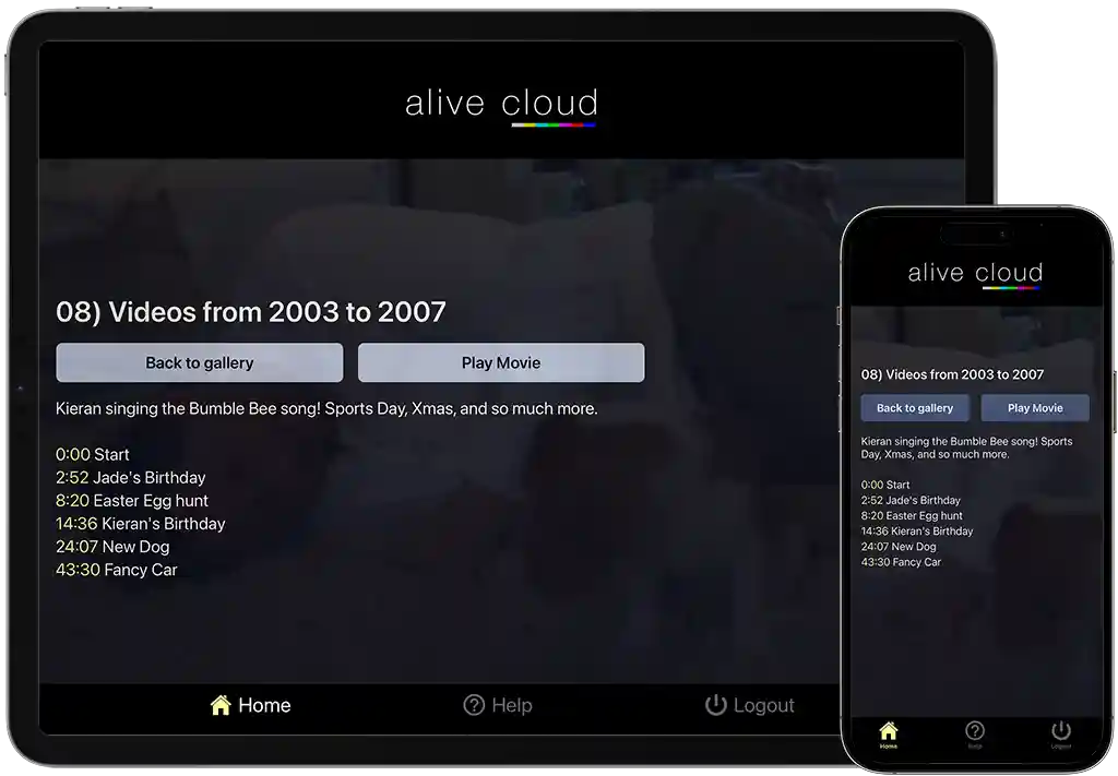 Alive Cloud running on iPad and iPhone - screen 3