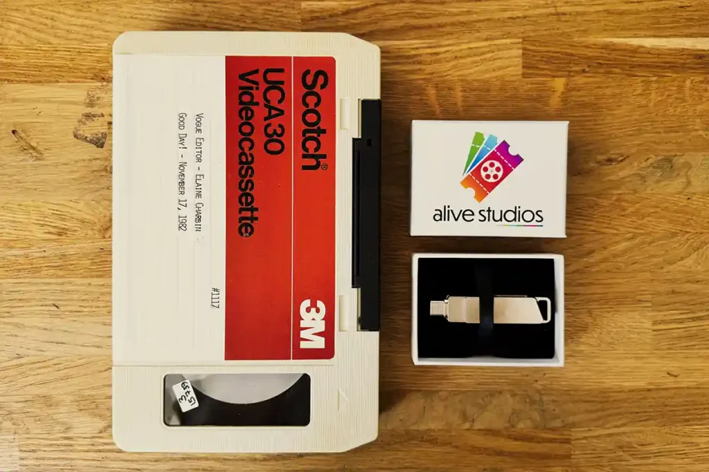 U-Matic Tape with Alive Studios USB Stick