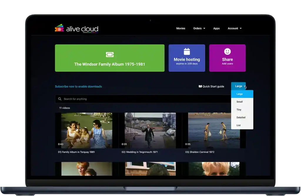 MacBook Air running Alive Cloud
