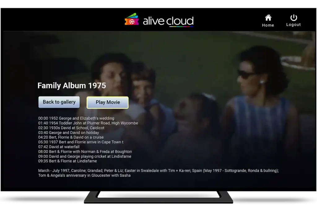 Alive Cloud TV Chapters screen