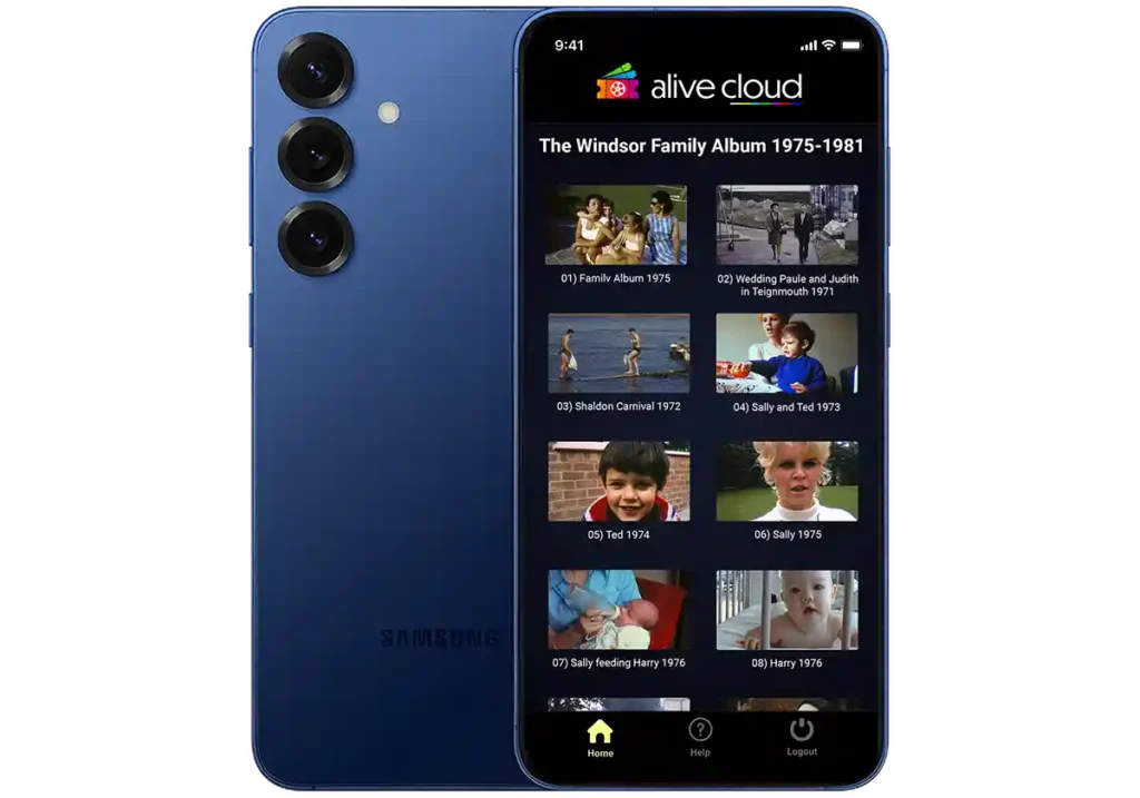 Alive Cloud running on a Android Phone